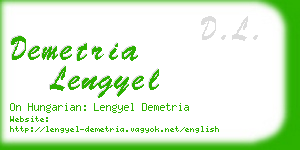 demetria lengyel business card